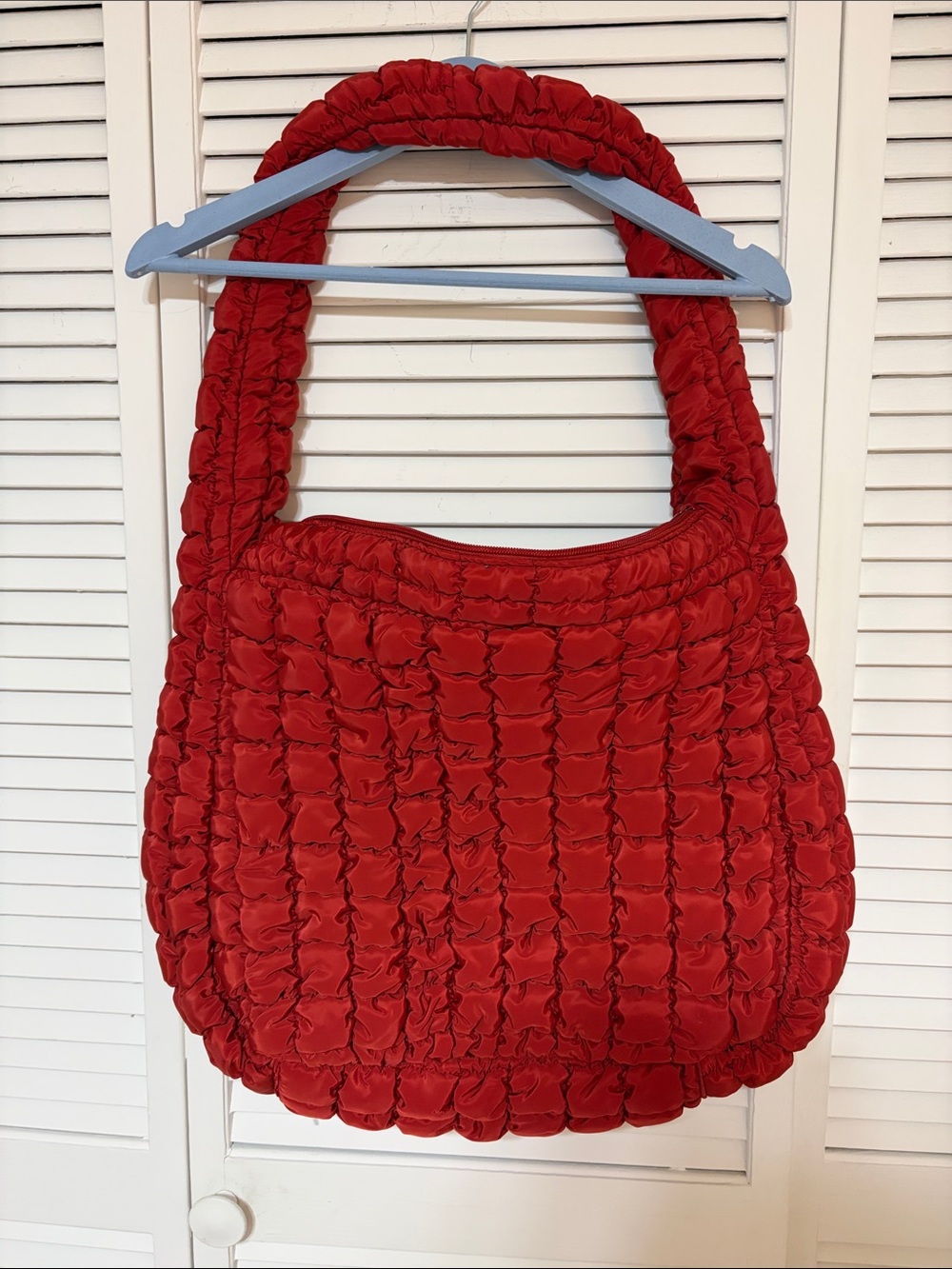 Wild Fable Red Quilted Ruched Shoulder Bag